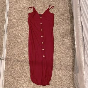 Magenta colored slip dress